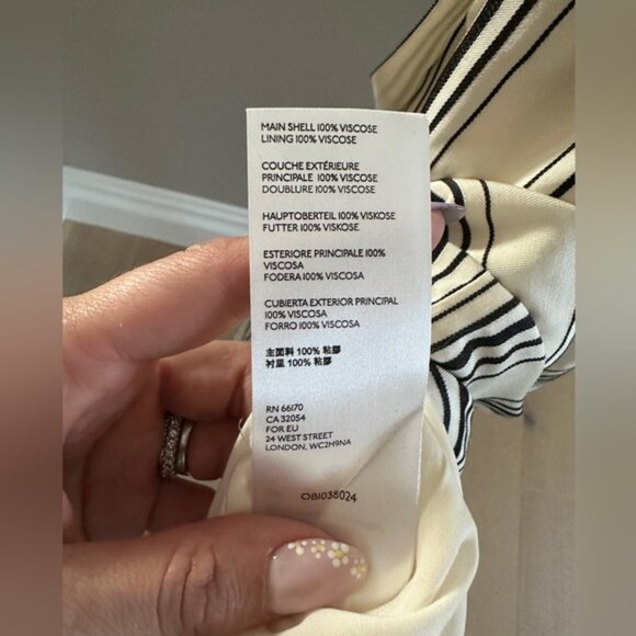 Maeve By Anthropologie Esther Collared Trench Style Striped Sleeveless D… - Picture 2 of 9